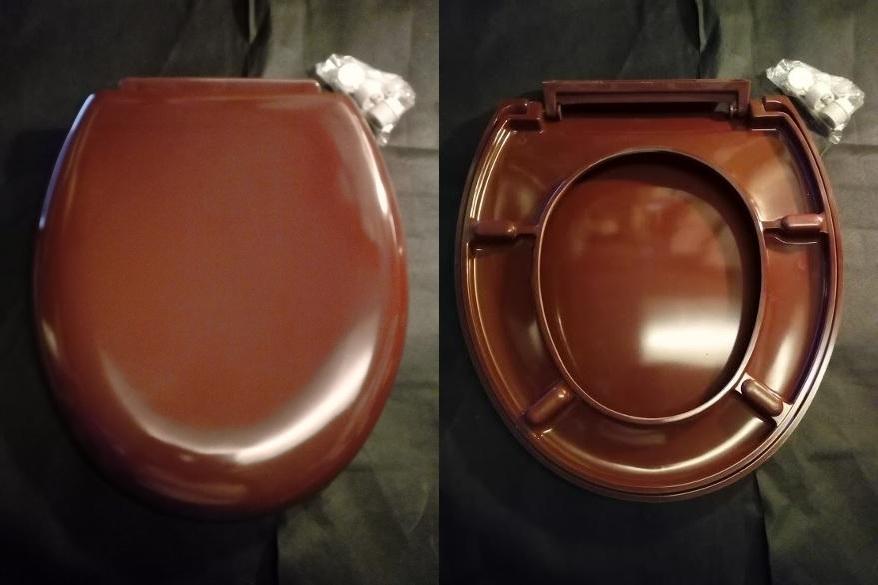 Toilet Seat Replacements Burgundy Colour Wrapover